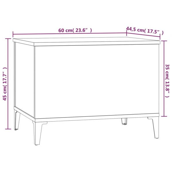 Couchtisch Braun Eichen-Optik 60x44,5x45 cm Holzwerkstoff