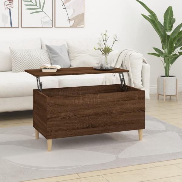 ARDEBO.de - Couchtisch Braun Eichen-Optik 90x44,5x45 cm Holzwerkstoff