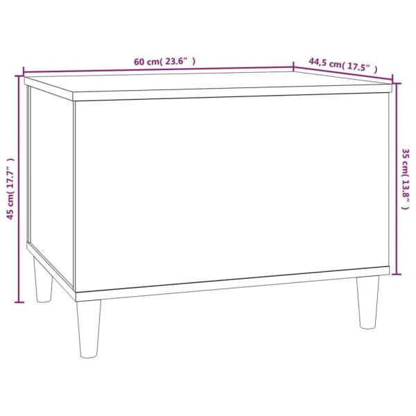 Couchtisch Grau Sonoma 60x44,5x45 cm Holzwerkstoff