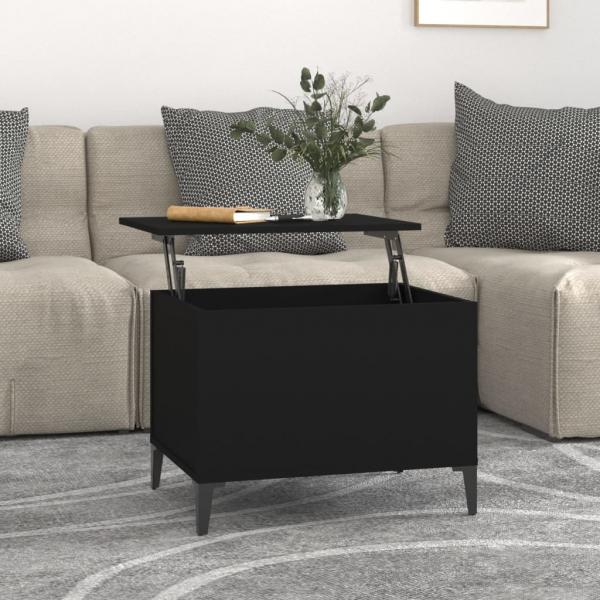 ARDEBO.de - Couchtisch Schwarz 60x44,5x45 cm Holzwerkstoff