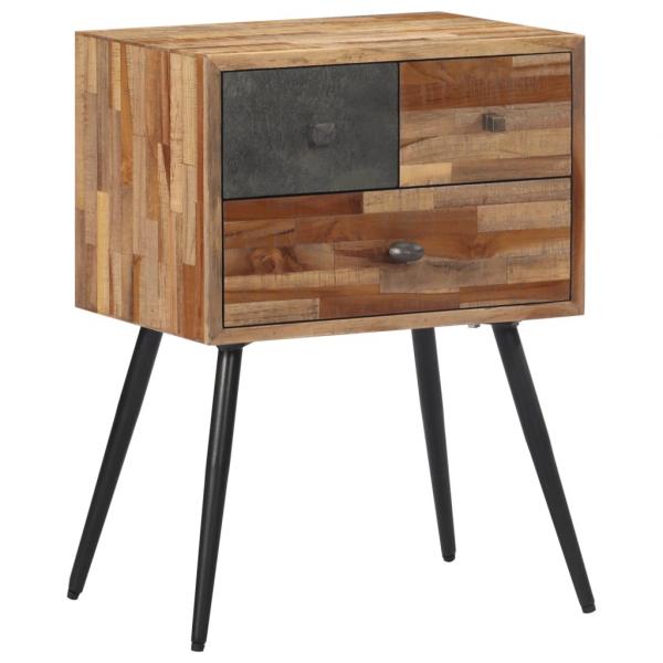 ARDEBO.de - Nachttisch 47x31,5x60 cm Massivholz Teak