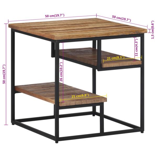 Beistelltisch 50x50x50 cm Recyceltes Massivholz Teak