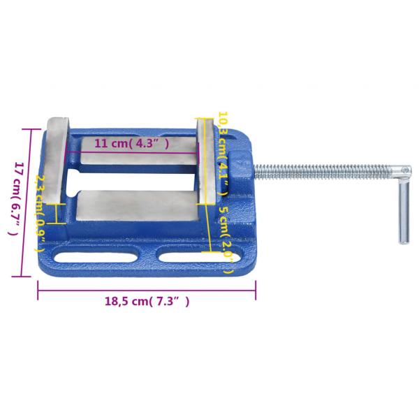 Maschinenschraubstock Blau 100 mm Gusseisen