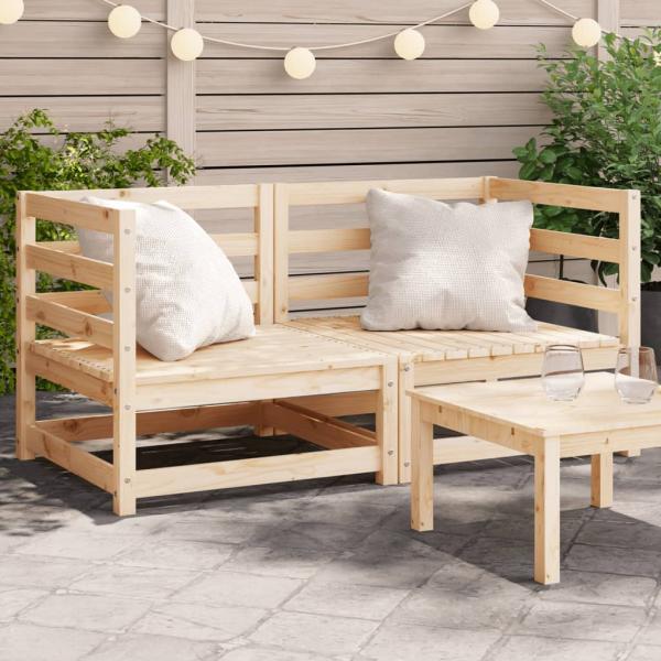 ARDEBO.de - Garten-Ecksofas 2 Stk. 70x70x67 cm Massivholz Kiefer