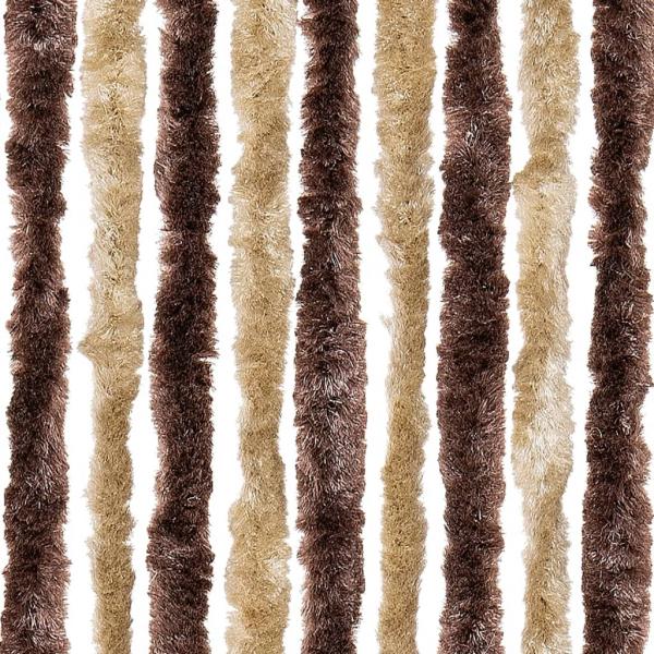 Insektenschutz-Vorhang Beige und Hellbraun 56x200 cm Chenille