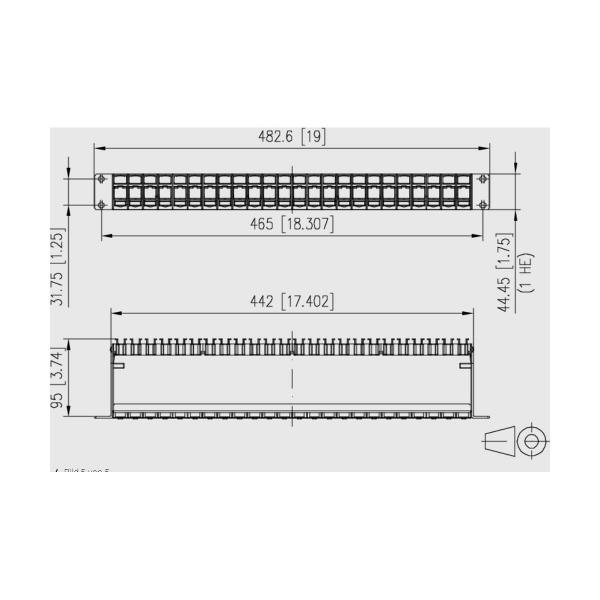 Metz Connect 130920-BKKE Keystone 19 Zoll Modulträger 1HE 24 Port schwarz unbestückt, geschirmt