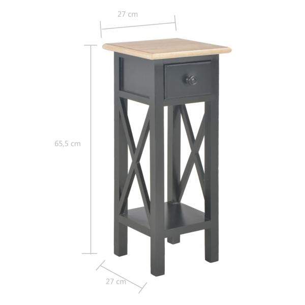 Beistelltisch Schwarz 27 x 27 x 65,5 cm Holz