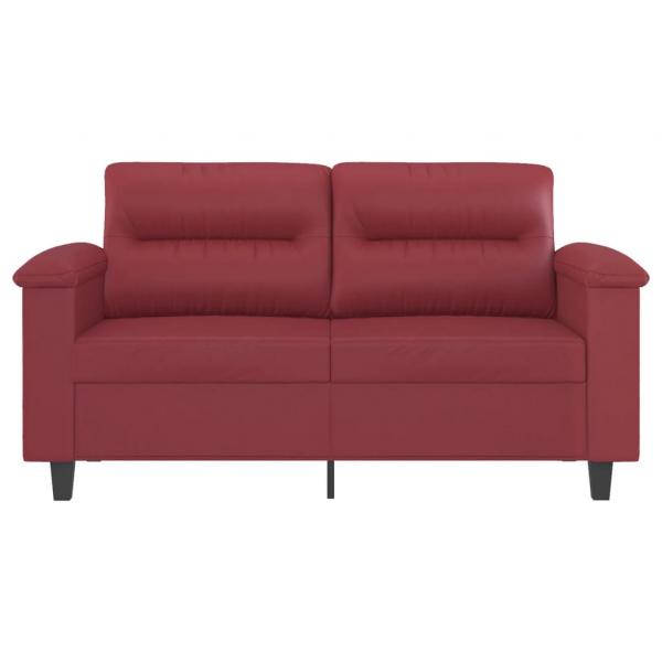 2-Sitzer-Sofa Weinrot 120 cm Kunstleder