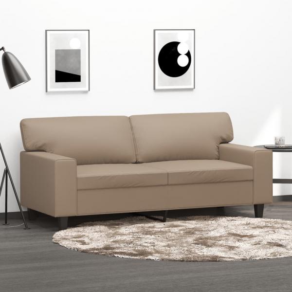 ARDEBO.de - 2-Sitzer-Sofa Cappuccino-Braun 140 cm Kunstleder