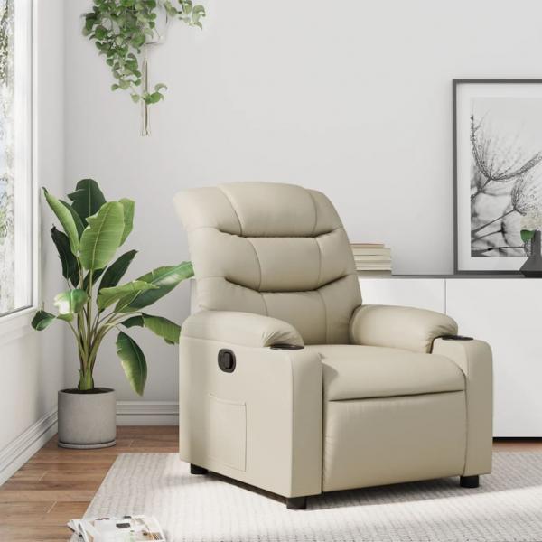 ARDEBO.de - Relaxsessel Creme Kunstleder