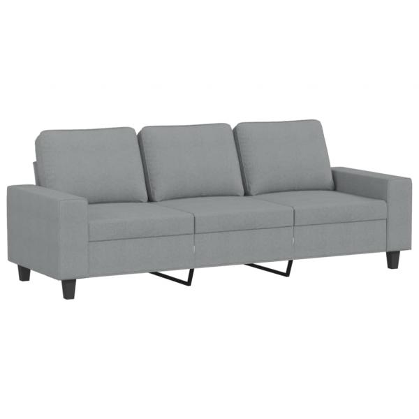 3-Sitzer-Sofa Hellgrau 180 cm Stoff