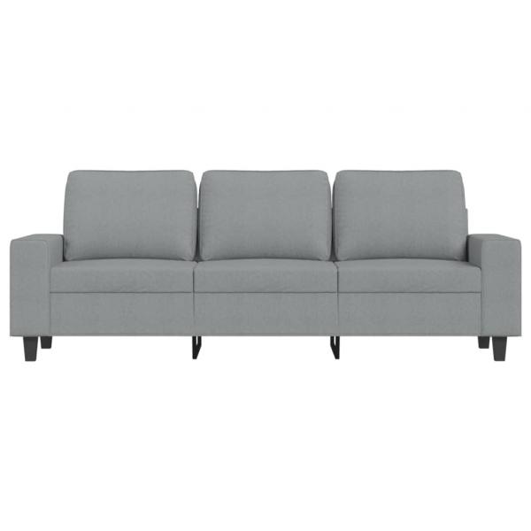 3-Sitzer-Sofa Hellgrau 180 cm Stoff