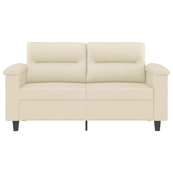 2-Sitzer-Sofa Creme 120 cm Kunstleder