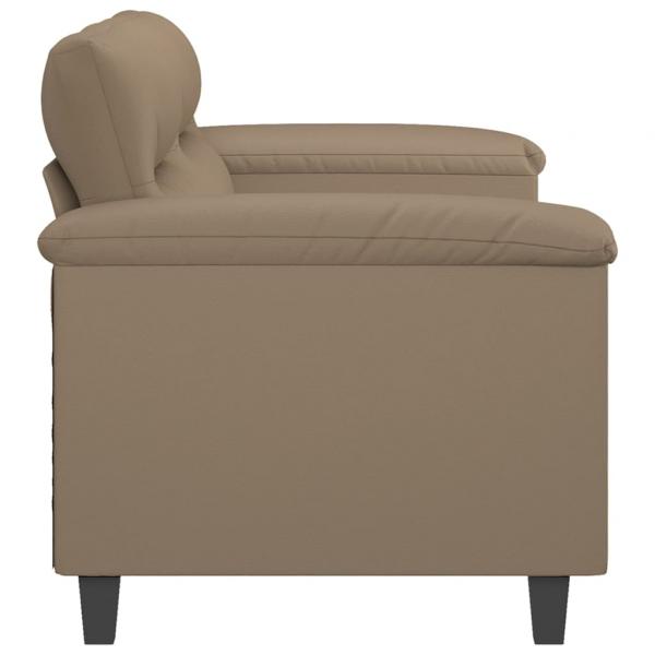 2-Sitzer-Sofa Cappuccino-Braun 140 cm Kunstleder