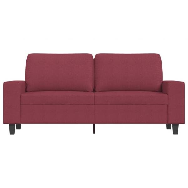 2-Sitzer-Sofa Weinrot 140 cm Stoff