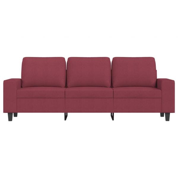 3-Sitzer-Sofa Weinrot 180 cm Stoff