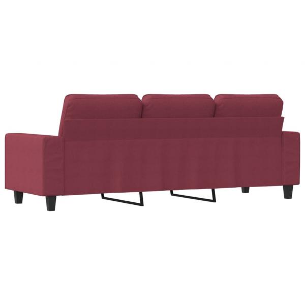 3-Sitzer-Sofa Weinrot 180 cm Stoff