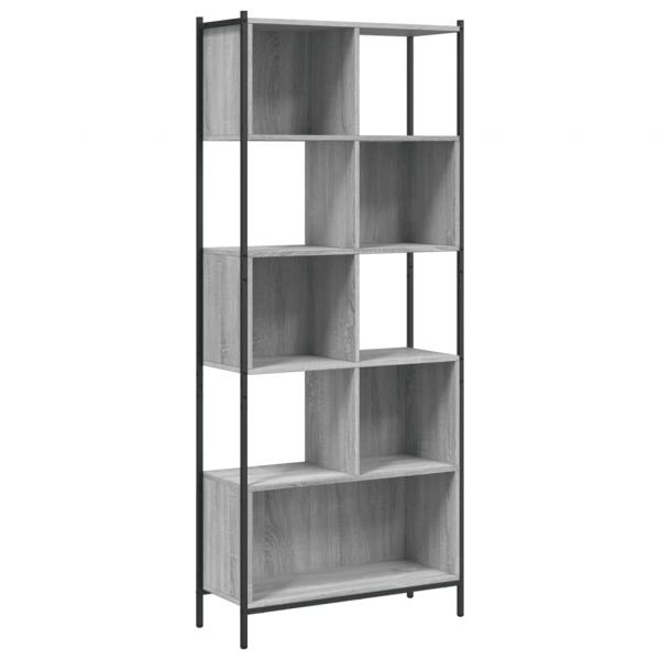 Bücherregal Grau Sonoma 72x28x172 cm Holzwerkstoff