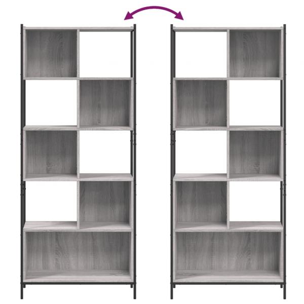 Bücherregal Grau Sonoma 72x28x172 cm Holzwerkstoff