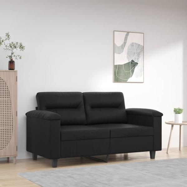 ARDEBO.de - 2-Sitzer-Sofa Schwarz 120 cm Kunstleder