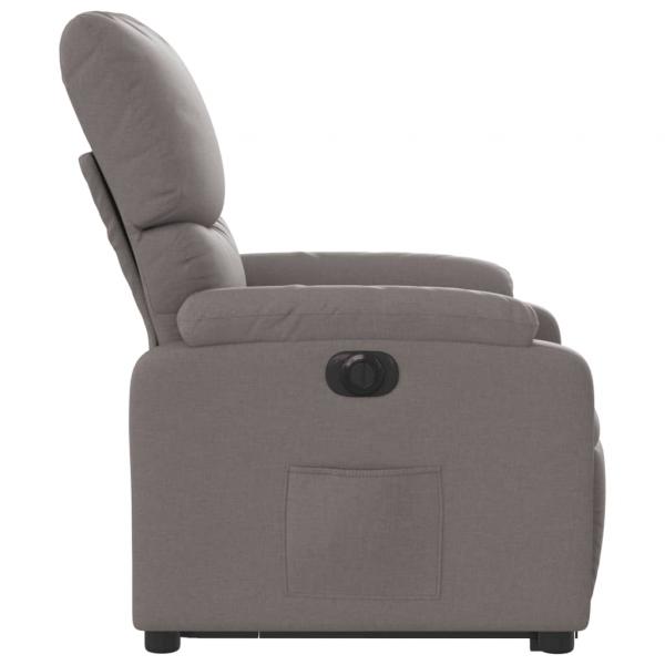 Relaxsessel mit Aufstehhilfe Elektrisch Taupe Stoff