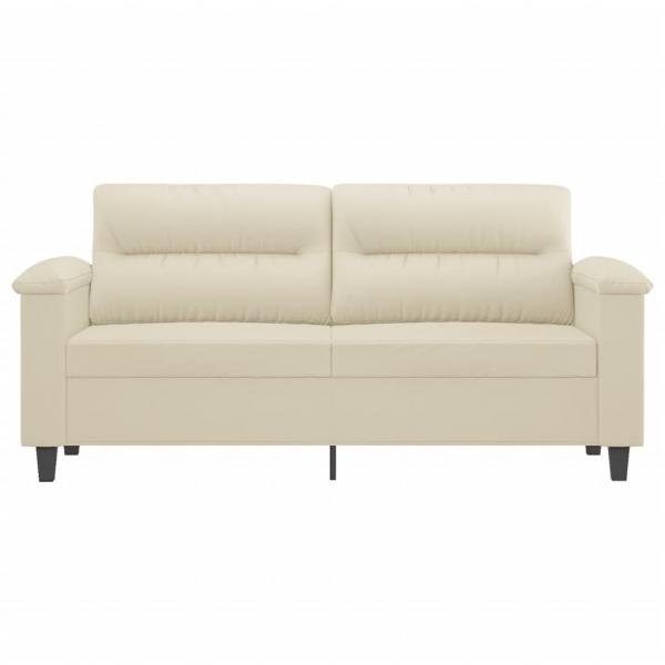 2-Sitzer-Sofa Creme 140 cm Kunstleder