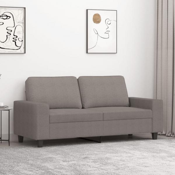 ARDEBO.de - 2-Sitzer-Sofa Taupe 140 cm Stoff