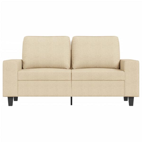 2-Sitzer-Sofa Creme 120 cm Stoff