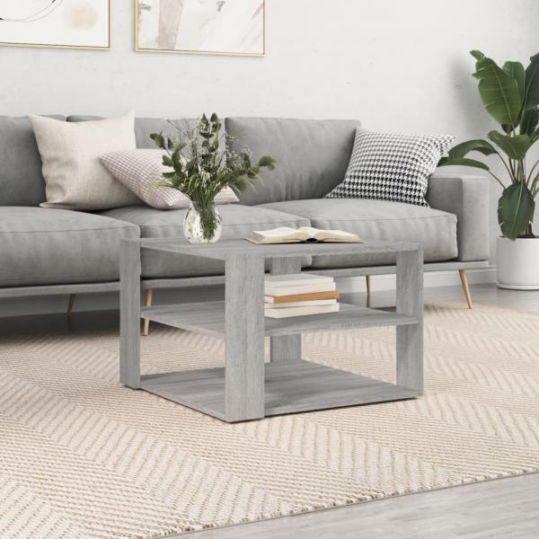 ARDEBO.de - Couchtisch Grau Sonoma 59,5x59,5x40 cm Holzwerkstoff