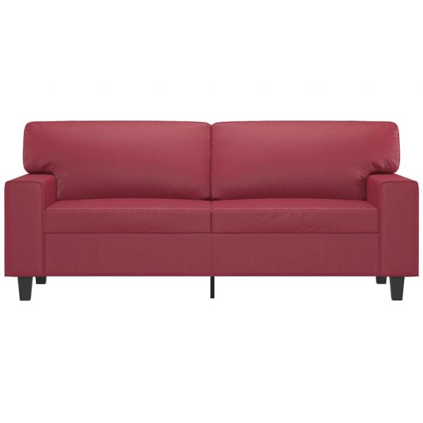 2-Sitzer-Sofa Weinrot 140 cm Kunstleder