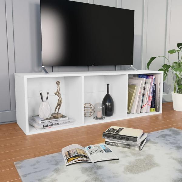 Bücherregal/TV-Schrank Weiß 36x30x114 cm Holzwerkstoff