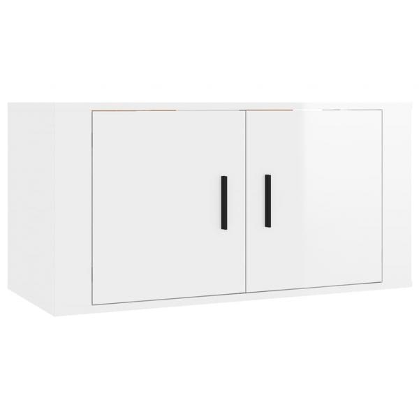 TV-Wandschrank Hochglanz-Weiß 80x34,5x40 cm