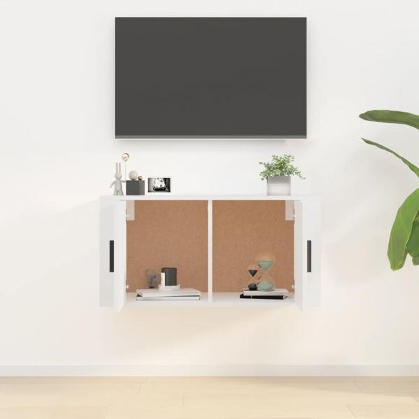 TV-Wandschrank Hochglanz-Weiß 80x34,5x40 cm