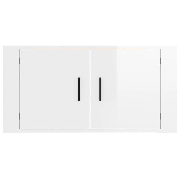 TV-Wandschrank Hochglanz-Weiß 80x34,5x40 cm