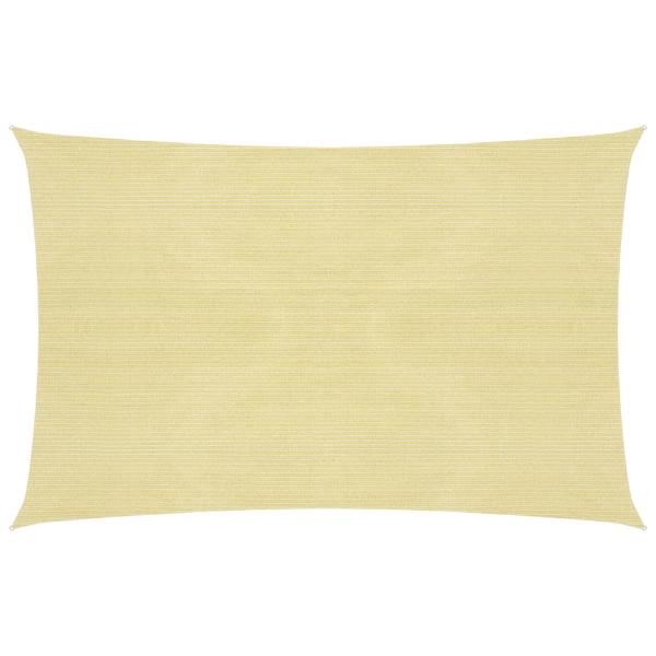 ARDEBO.de - Sonnensegel 160 g/m² Beige 3x4 m HDPE