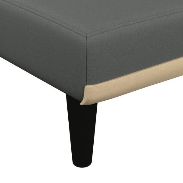 Schlafsofa in L-Form Dunkelgrau 260x140x70 cm Stoff