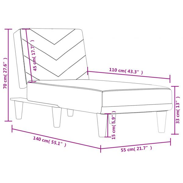 Chaiselongue Schwarz Stoff