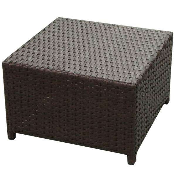 8-tlg. Garten-Lounge-Set mit Kissen Poly Rattan Braun