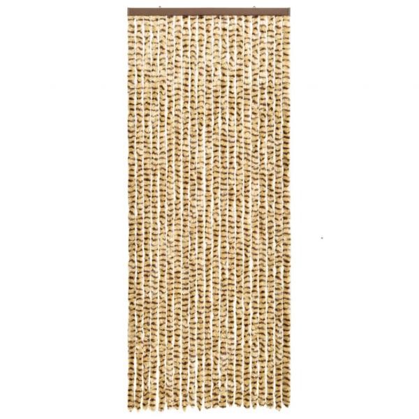 Insektenschutz-Vorhang Beige und Braun 56x185 cm Chenille