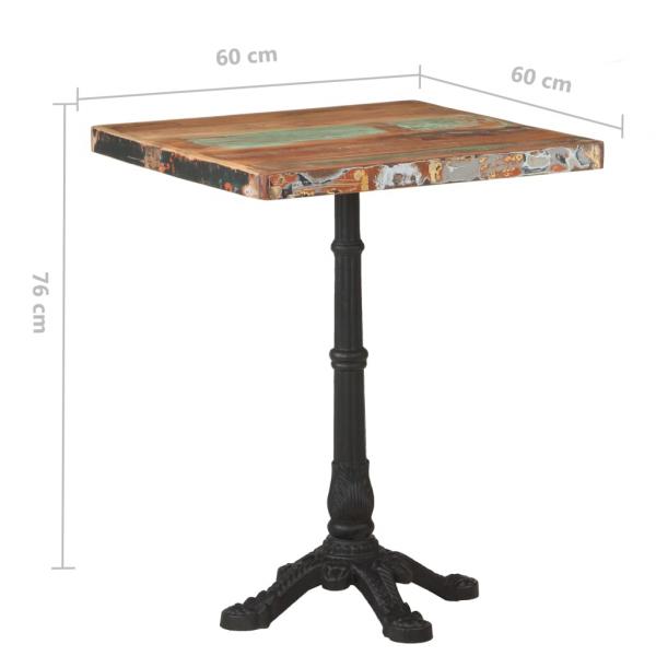 Bistrotisch 60x60x76 cm Altholz Massiv