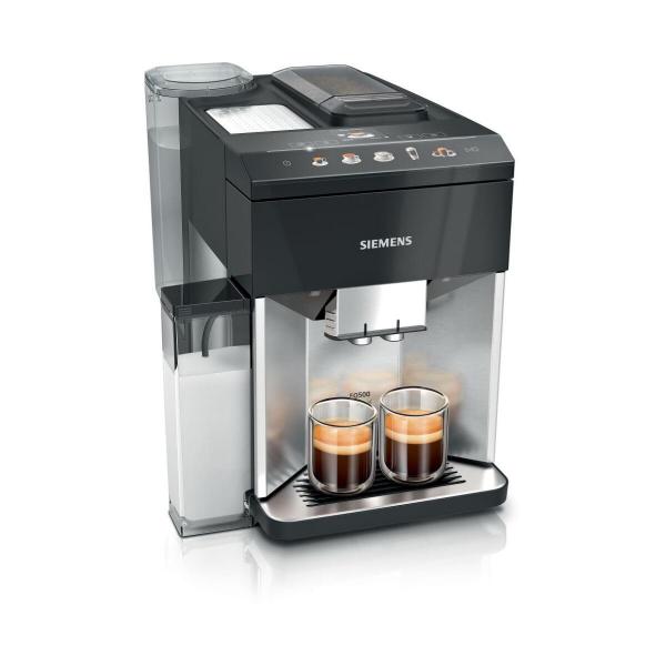 ARDEBO.de Siemens TQ517D03 EQ500 Kaffeevollautomat, 1500 W, integral, 1,9 L Wassertank, Tassenwärmung, TFT-Display, Edelstahl/ Klavierlack schwarz