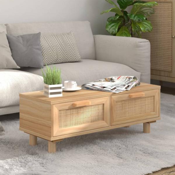 ARDEBO.de - Couchtisch Braun 80x40x30 cm Holzwerkstoff & Massivholz Kiefer