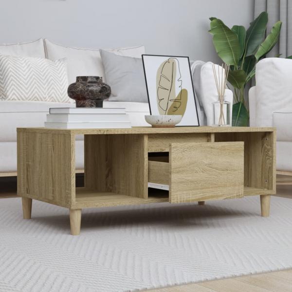 ARDEBO.de - Couchtisch Sonoma-Eiche 90x50x36,5 cm Holzwerkstoff