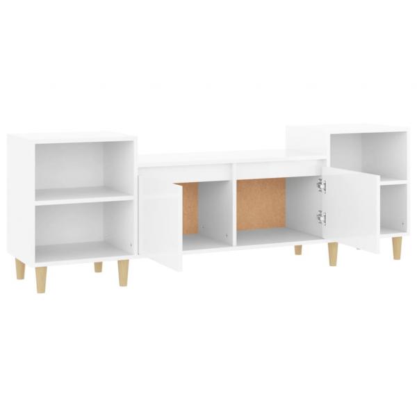 TV-Schrank Hochglanz-Weiß 160x35x55 cm Holzwerkstoff