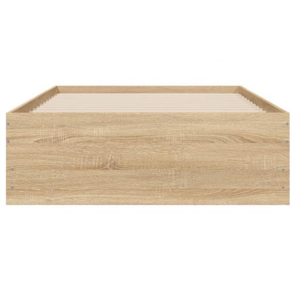 Bettgestell mit Schubladen Sonoma-Eiche 75x190 cm Holzwerkstoff