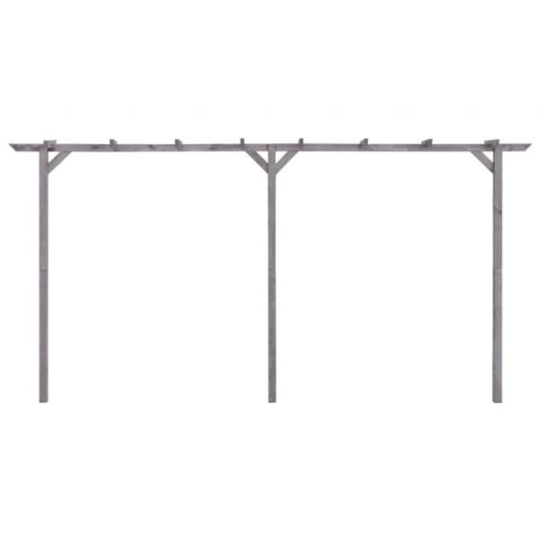 Garten-Pergola Grau 400x40x205 cm Imprägniertes Kiefernholz