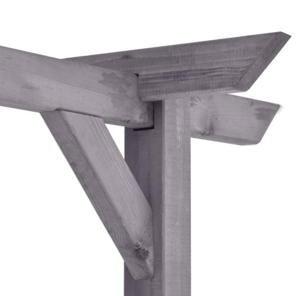 Garten-Pergola Grau 400x40x205 cm Imprägniertes Kiefernholz