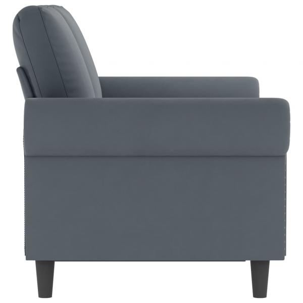 2-Sitzer-Sofa Dunkelgrau 120 cm Samt