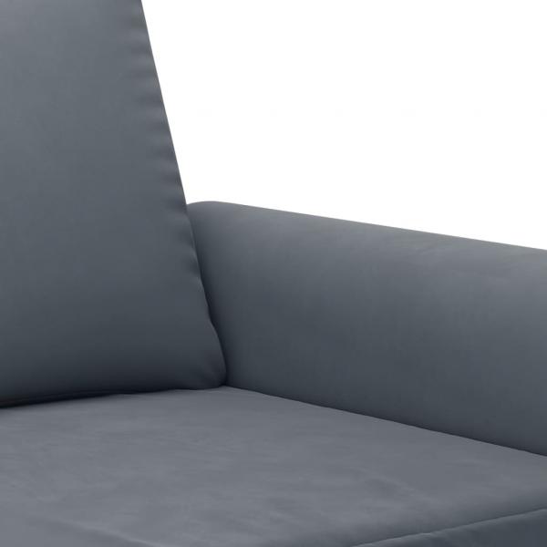 2-Sitzer-Sofa Dunkelgrau 120 cm Samt