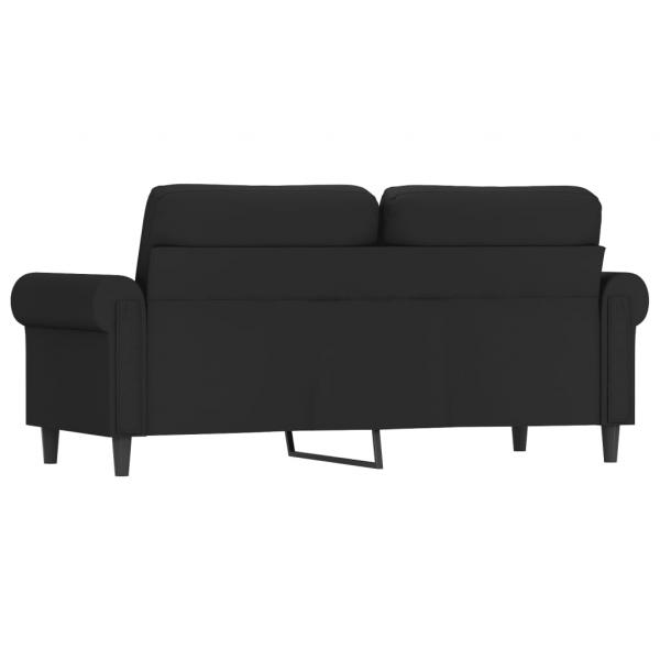 2-Sitzer-Sofa Schwarz 140 cm Samt